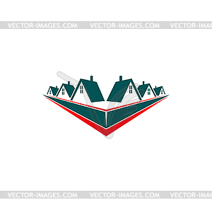 Countryside property glyph logo design - vector image