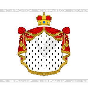 Royal cape and crown color - vector clipart