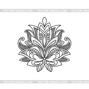 Чернила растительного орнамента - изображение в векторе / векторный клипарт