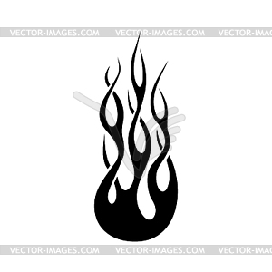 flame outline vector