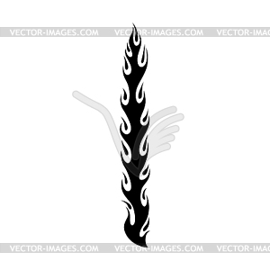 Moto flame silhouette - vector image