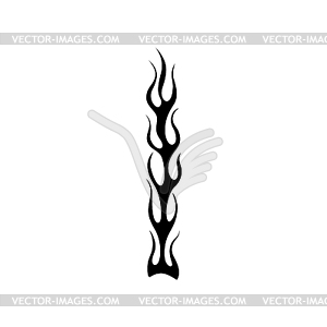 Moto flame silhouette - vector image