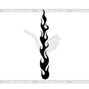 Moto flame silhouette - vector clipart