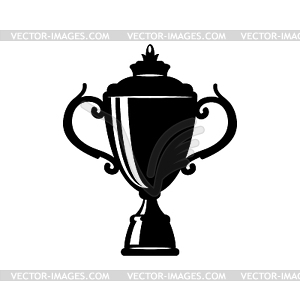 Trophy cup silhouette - vector image