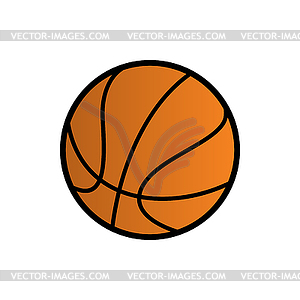 Ball for basketball flat - vector clipart