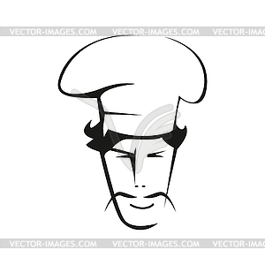 Spanish chef contour - vector image