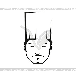 Professional chef outline - vector clipart