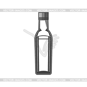 Extra virgin olive or sunflower oil in bottle - vector image
