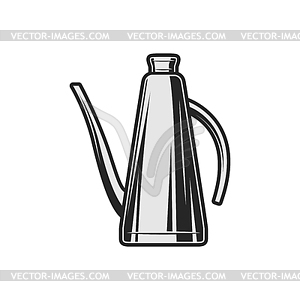 Olive oil in metal jug container icon - royalty-free vector image