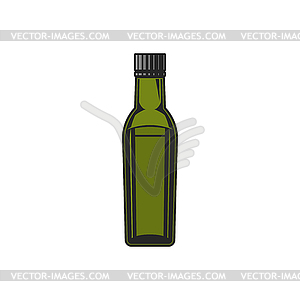 Extra virgin olive or sunflower oil in bottle - vector clipart