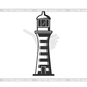 Lighthouse icon marine tower navigation symbol - vector image