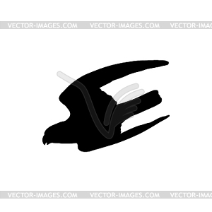 Hawk accipitier in flight falconry symbol - vector clipart