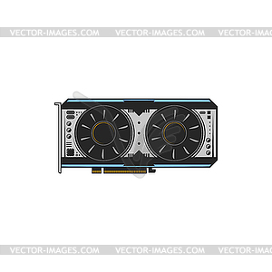 Cryptocurrency blockchain hardware, mine processor - vector image