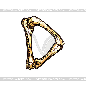 Letter D sketch icon ABC element - vector clip art