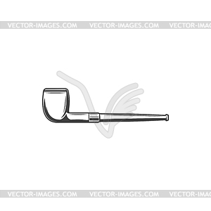 Tobacco-pipe with powder smoking pipe - vector image