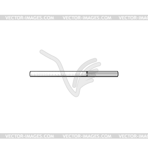 Woman cigarette, slim smoking cigar - vector image