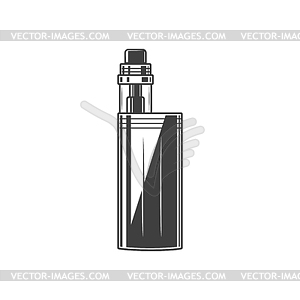 Vaporizer box electronic cigarette device - vector image
