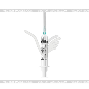 Injections syringe vaccination injector - vector image