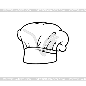 Baker kitchen worker headdress, chef-cook hat - vector clip art