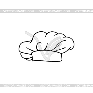 Baker kitchen worker headdress, chef-cook hat - vector image