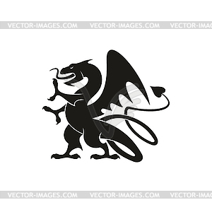 Грифон мифическое существо дракон зверь - клипарт в векторном формате