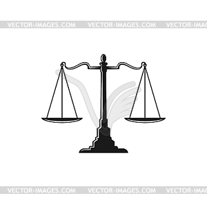 Themis scale sign of justice dual balance - vector clip art