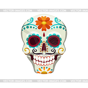 Skull mexican Day of dead sign calavera - vector image