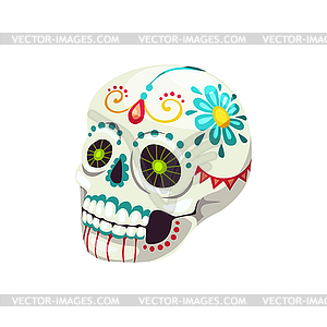 Dia los muertos holiday treat sugar skull - vector clip art