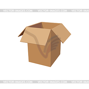 Empty carton box cardboard packaging mockup - vector image