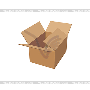 Cardboard packaging container empty carton box - vector clipart