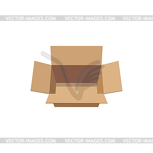 Cardboard box mockup. empty pack - vector image