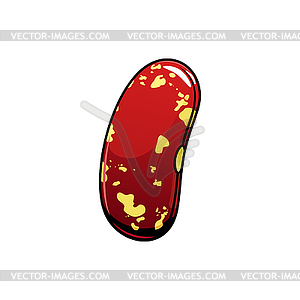 Bean with spots vegetarian food - vector clipart