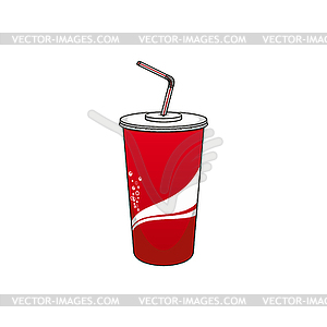 Paper Soda Cup Isolated on White Background. 3D Illustration Stock Image -  Image of cans, coke: 119109291