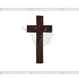 Christianity cross, church religious symbol - vector clipart