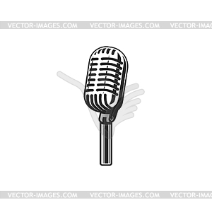 Retro Microphone vector  Microphone, Old microphone, Microphone