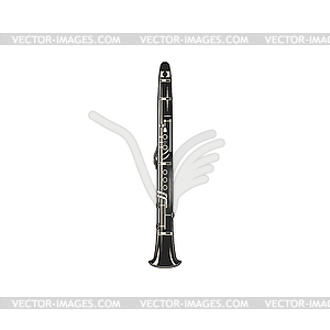 Reedless flute wind musical instrument - vector image