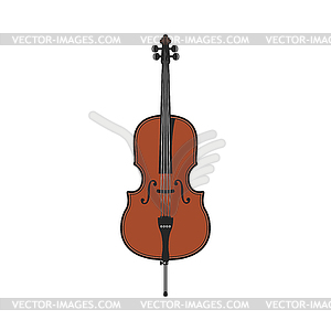 Symphony orchestra double bass instrument - vector image