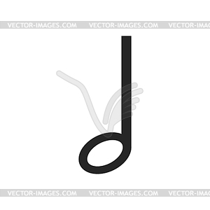 Song or melody sign monochrome symbol - vector clip art