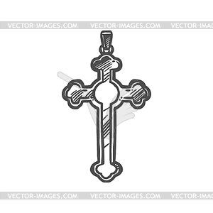 Christianity religion symbol, Crucifixion cross - vector clipart