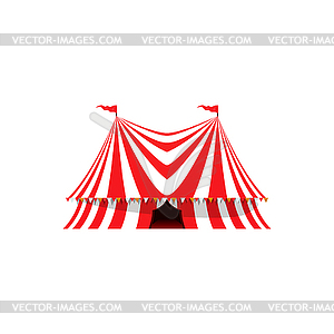 Vintage circus show, big top tent marquee - vector clip art