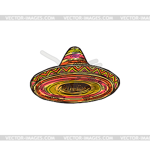 National latin headwear sombrero hat - stock vector clipart