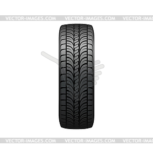 Vehicle tires with winter tread patterns - vector clip art