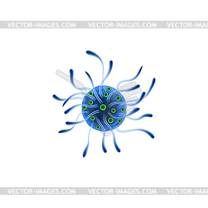 Parasite infection cell virus bacteria - vector clipart