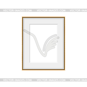 Blank photoframe rectangular border - vector clipart