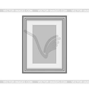 Пустой бордюр деревянный прямоугольный каркас - векторное изображение