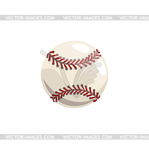 Softball or baseball ball with laces - vector image