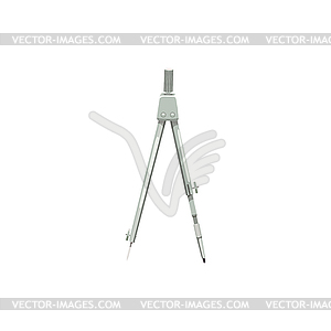 Drawing compass divider geometry measuring tool - royalty-free vector clipart