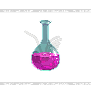 Laboratory Glass Flask With Chemical Purple Liquid Scientific Object Vector  Icon Illustration Isolated Stock Illustration - Download Image Now - iStock