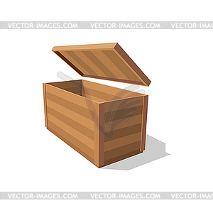Distribution box with cover of wooden timbers - vector clip art