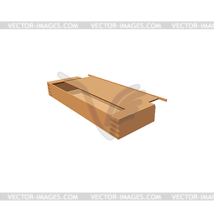 Casket packaging wooden sheathed crate - vector clip art